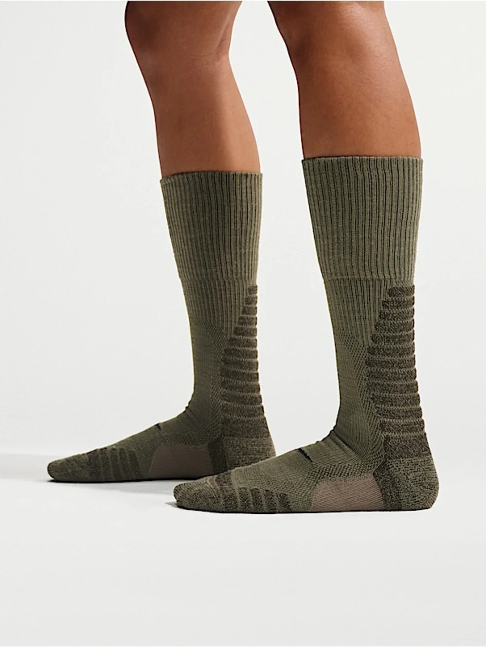 Nike Dri-FIT Cushioned Wool Blend Crew Socks Green 1 Pair Men L FD8472-222